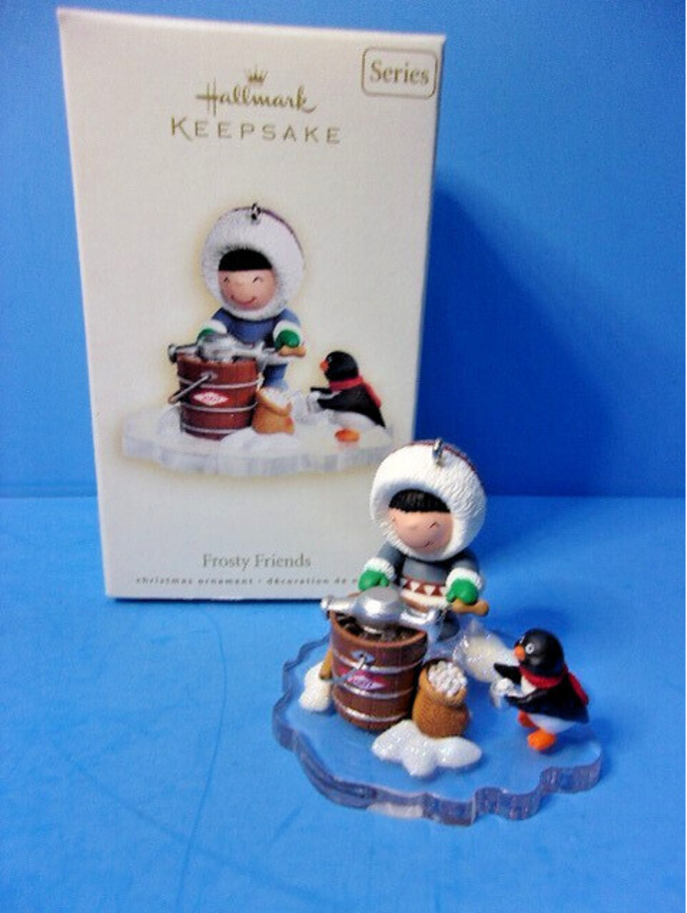 Hallmark Frosty Friends 2007 Series Ornament #28 Homemade Ice Cream Penguin IOB